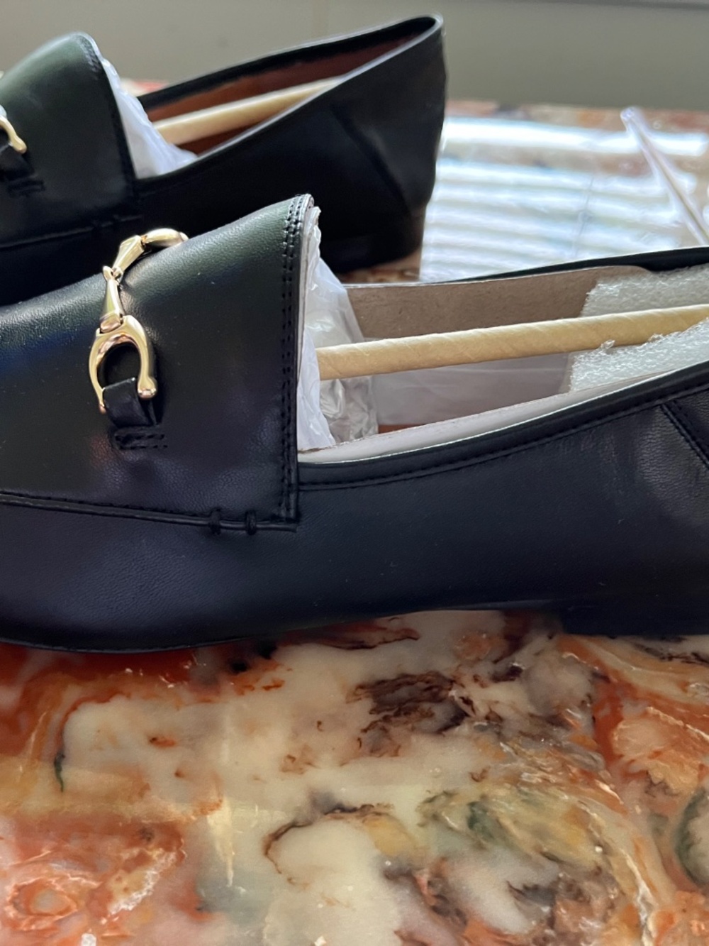 Coach Haley Leather Loafers Black Horsebit Flats Women’s 9.5 New - Picture 3 of 9